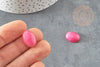 Cabochon ovale jade rose, cabochon pierre,rose orchidée,jade naturel,18 x13mm, pierre naturelle, X1 G2079