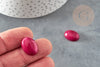 Cabochon ovale jade rouge magenta, cabochon ovale, pierre dôme,jade naturel,18 x13mm,X1 G2695