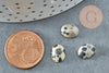 Cabochon ovale jaspe dalmatien,bijou pierre, cabochon ovale,jaspe naturel, jaspe taches,cabochon 10x8mm, pierre naturelle, X1 G1590