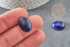 Cabochon ovale lapis lazuli naturel 18x13mm, cabochon création bijoux pierre, X1 G8673