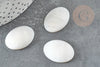 Cabochon ovale nacre blanche, chance, cabochon nacre, cabochon coquillage, nacre naturelle,25mm, X1 G5052