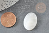 Cabochon ovale nacre blanche, chance, cabochon nacre, cabochon coquillage, nacre naturelle,25mm, x1 G5052