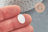 Cabochon ovale nacre blanche naturelle gravé Vierge Marie, cabochon coquillage naturelle madonne,14x10mm, x1 G9625