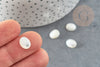 Cabochon ovale nacre blanche,cabochon nacre, cabochon coquillage, nacre naturelle,10x8mm, X1 G0372