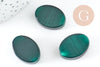 Cabochon ovale vert verre oeil de chat 28x18mm,cabochon verre pour création bijoux X1 G1026