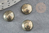 Cabochon pyrite grise,cabochon pyrite naturelle 10 mm, pyrite grise, pierre naturelle, X1 G0217