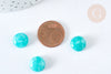 Cabochon rond Amazonite naturelle 12mm , création pierre naturelle, X1 G7573