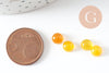 Cabochon rond agate naturelle jaune 6mm, cabochon rond en pierre naturelle, x1 G10033