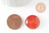 Cabochon rond agate naturelle teintée orange 20mm, cabochon création bijoux pierre naturelle, création bijoux, x1 G9620