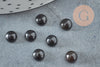 Cabochon rond agate noire, cabochon rond, agate naturelle,6mm, cabochon pierre, création bijoux, pierre naturelle, X1 G1625