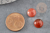 Cabochon rond agate orange,cabochon rond, agate naturelle,cabochon pierre,pierre naturelle,10mm, X1 G0606