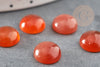 Cabochon rond agate orange,cabochon rond, agate naturelle,cabochon pierre,pierre naturelle,10mm, X1 G0606