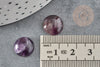 Cabochon rond amethyste, cabochon pierre, cabochon violet, amethyste naturelle,12mm, x1 G1778