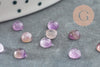 Cabochon rond amethyste, fournitures créatives, cabochon rond, amethyste naturelle, pierre naturelle,4mm, X1 G2820