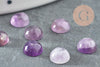 Cabochon rond amethyste naturelle 6mm, cabochon création bijoux pierre naturelle X1 G0177