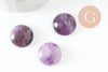 Cabochon rond amethyste naturelle 20mm, cabochon création bijoux pierre naturelle x1 G9619