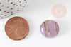 Cabochon rond amethyste,cabochon rond,cabochon violet, amethyste naturelle,16mm, pierre naturelle, X1 G2259