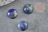 Cabochon rond bleu lapis lazulis, cabochon pierre, lapis lazulis naturel,12mm, pierre naturelle, X1 G2656