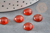 Cabochon rond cornaline orange 10mm, cabochon pour création de bijoux en pierre, X1 G2436