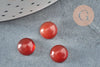 Cabochon rond cornaline orange 8mm, cabochon pour création de bijoux en pierre, X1 G9087