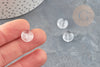 Cabochon rond cristal de roche 12mm,cabochon rond,quartz naturel, cabochon cristal, pierre naturelle, X1 G9361