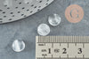 Cabochon rond cristal de roche 8mm,cabochon quartz naturel pour création bijoux pierre X1 G5047