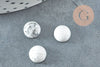 Cabochon rond howlite blanc, cabochon howlite,cabochon rond, howlite Naturelle,8mm, pierre naturelle, X1 G4809