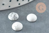 Cabochon rond howlite blanc, cabochon howlite,cabochon rond, howlite Naturelle,8mm, pierre naturelle, X1 G4809