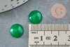 Cabochon rond jade malaisie teinté vert 10mm, cabochon création bijoux pierre, X1 G8663