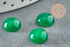 Cabochon rond jade malaisie teinté vert 10mm, cabochon création bijoux pierre, X1 G8663