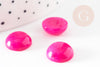 Cabochon rond jade naturel rose fuchsia 12mm, cabochon rond, jade naturel,jade rose, création bijoux pierre naturelle, X1 G9362