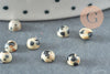 Cabochon rond jaspe dalmatien,bijou pierre,cabochon pierre, cabochon jaspe naturel, jaspe taches,4mm, pierre naturelle, X1 G2973