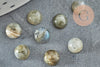 Cabochon rond labradorite, fournitures créatives, cabochon rond, labradorite naturelle,6mm, pierre naturelle, X1 G1014