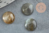 Cabochon rond labradorite, fournitures créatives, cabochon rond, labradorite naturelle,8mm, pierre naturelle, X1 G0424