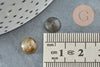 Cabochon rond labradorite, fournitures créatives, cabochon rond, labradorite naturelle,8mm, pierre naturelle, X1 G0424