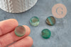 Cabochon rond onyx verte naturelle 14.5-15.5mm,cabochon pierre naturelle, X1 G9572