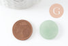 Cabochon rond plat aventurine verte naturelle 20mm, cabochon pierre naturelle, x1 G9613