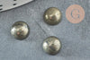 Cabochon rond pyrite grise, cabochon pyrite naturelle 8mm, cabochon pierre, creation bijoux,pierre naturelle, X1 G0766