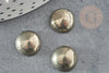 Cabochon rond pyrite grise naturelle 12mm, cabochon création bijoux pierre , X1 G9025