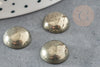 Cabochon rond pyrite grise naturelle 12mm, cabochon création bijoux pierre , X1 G9025