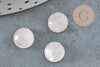 Cabochon rond quartz rose naturel 8mm, cabochon création bijoux pierre, X1 G8652