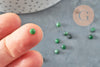 Cabochon rond rubis sur zoisite, cabochon rond,zoisite naturelle,cabochon pierre, création 4mm, X1 G2781