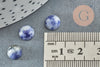 Cabochon rond sodalite bleue, cabochon rond,sodalite naturelle,8mm, pierre naturelle, X1 G0423