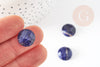 Cabochon sodalite bleue facetté,cabochon rond, sodalite naturelle,14.5mm, pierre naturelle, X1 G2305