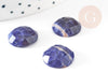 Cabochon sodalite bleue facetté,cabochon rond, sodalite naturelle,14.5mm, pierre naturelle, X1 G2305