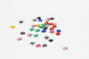 Cabochon strass multicolore carré, cabochon plastique,strass couture,création,customisation,5mm,lot de 5 grammes-G1555