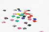 Cabochon strass multicolore carré, cabochon plastique,strass couture,création,customisation,5mm,x 5 grammes-G1555