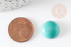 Cabochon turquoise verte, cabochon rond, turquoise naturelle, cabochon turquoise,pierre naturelle,15mm, X1 G2554