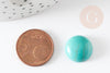 Cabochon turquoise verte, cabochon rond, turquoise naturelle, cabochon turquoise,pierre naturelle,15mm, X1 G2554