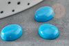 Cabochon turquoise,cabochon ovale, turquoise de synthèse,10x8mm, pierre synthétique, X1 G1711